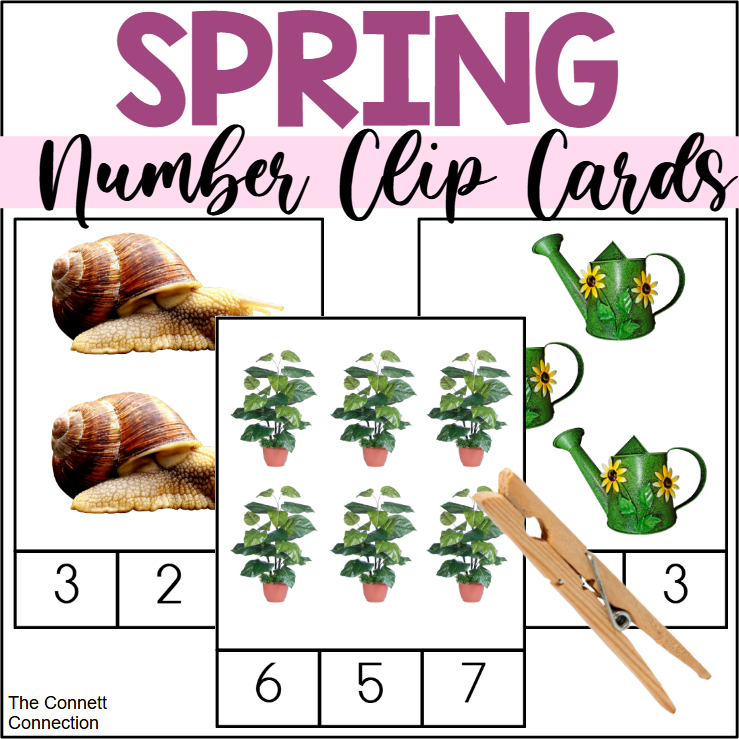 Spring Counting to 10 Clip Cards