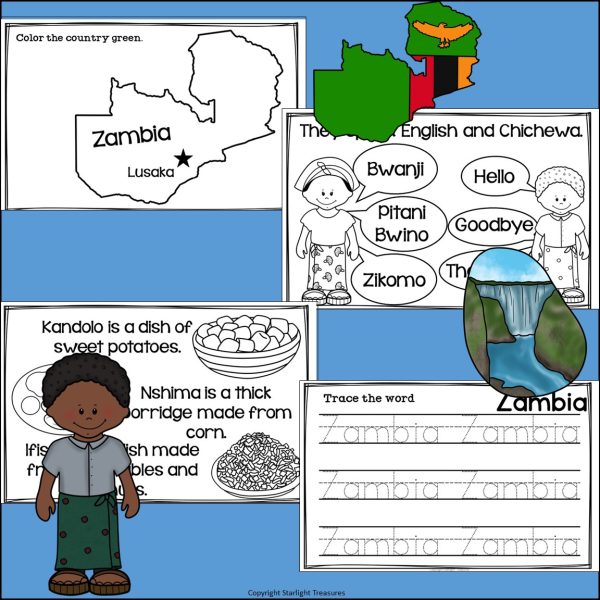 Zambia Mini Book for Early Readers - A Country Study | Made By Teachers