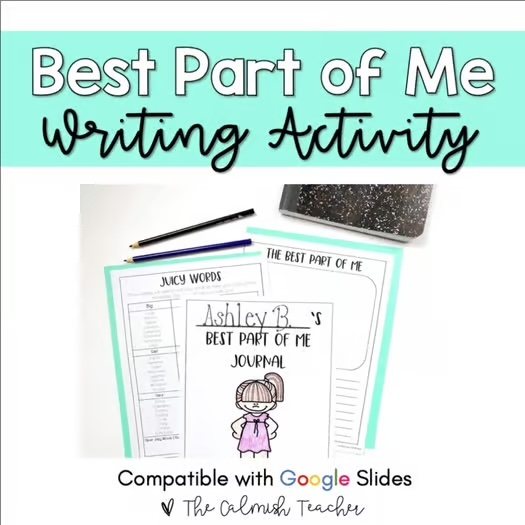 The Best Part of Me Writing Activity (W/ Digital Version)