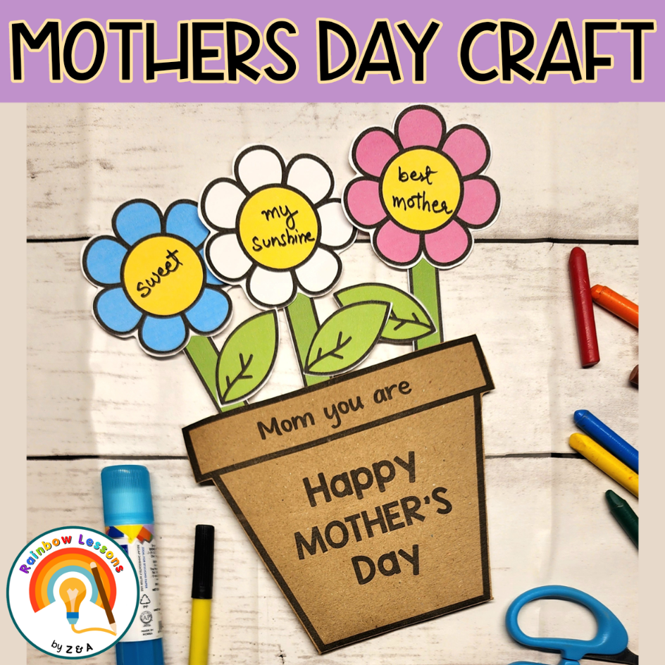 Mothers Day Flower Pot Craft | Mothers Day Craft Kindergarten | Mom Craft