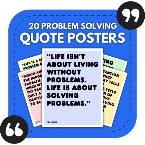20 Problem Solving Bulletin Board Posters | Growth Mindset Classroom ...