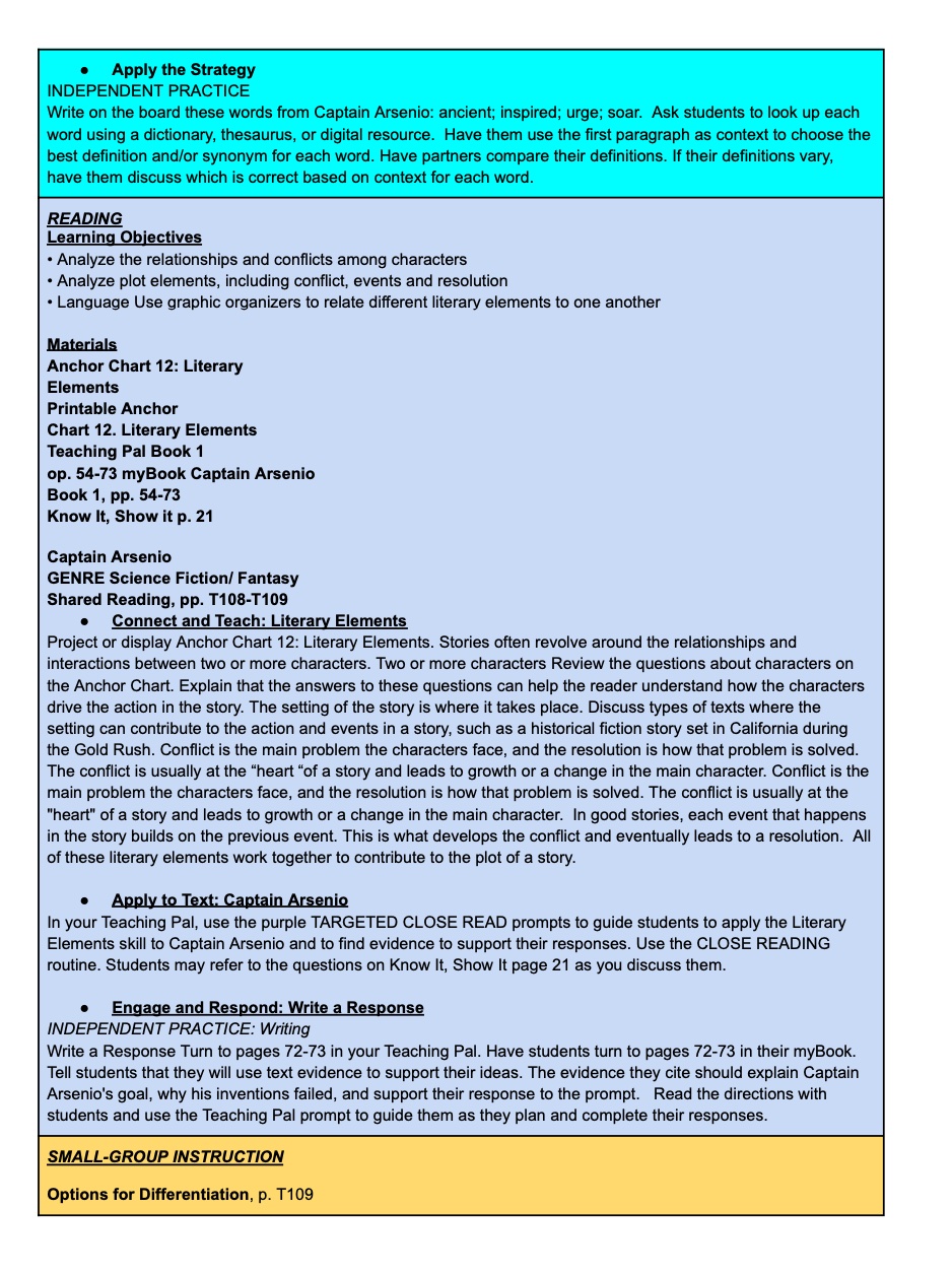 5th Grade HMH Into Reading Module 1 Week 3 Full Lesson Plans 11-15
