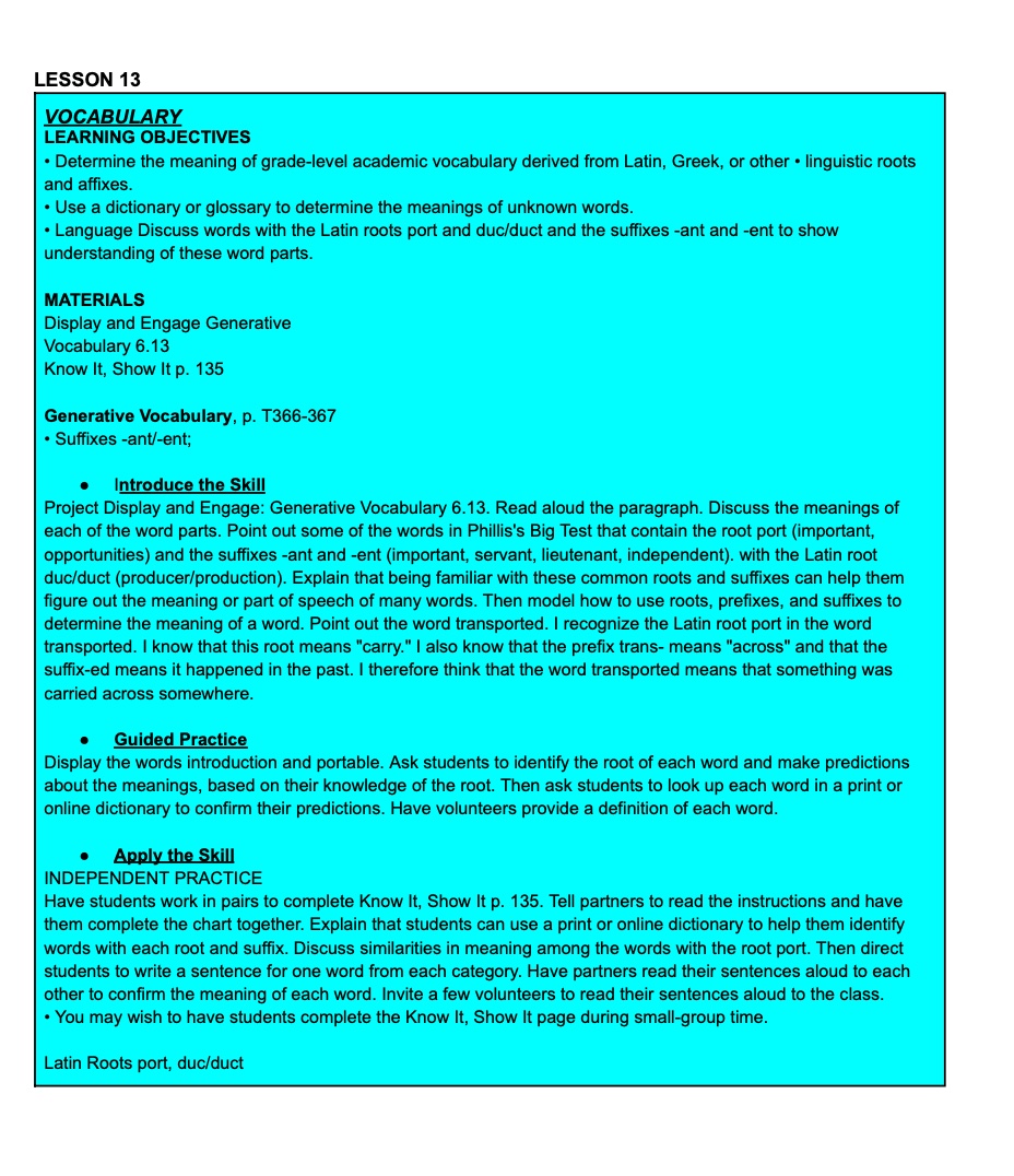 5th Grade HMH Into Reading Module 8 Week 3 Lesson Plans | Made By Teachers