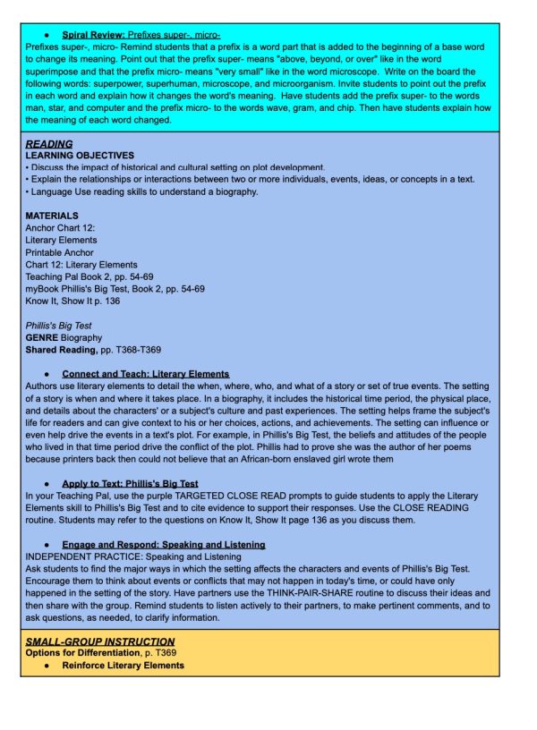 5th Grade HMH Into Reading Module 6 Lesson Plans 1-15 - Made By Teachers