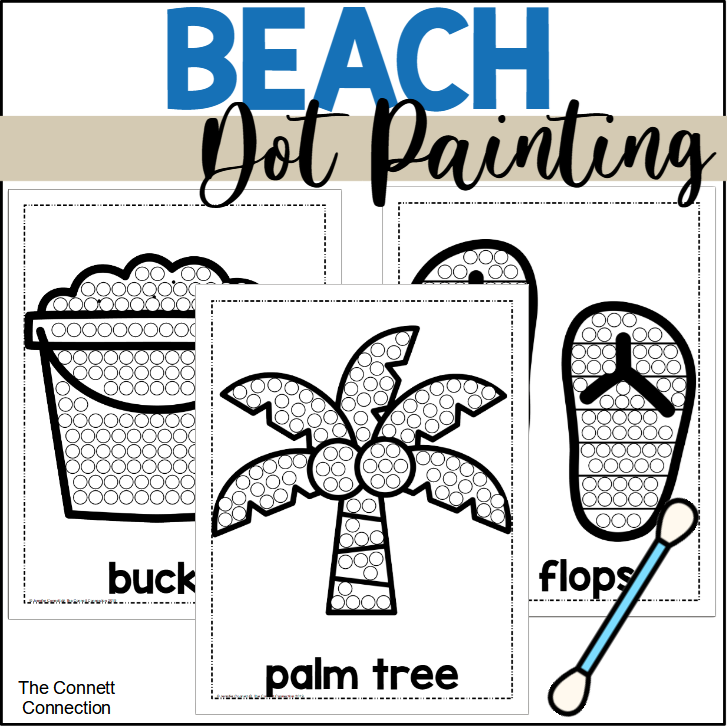 Beach Dot Painting - A Fine Motor Art Activity