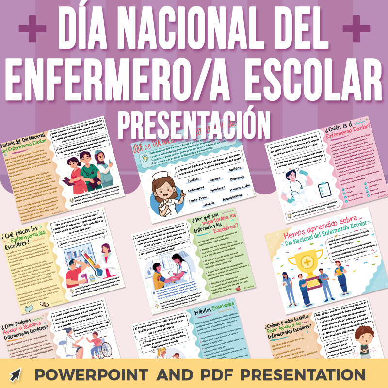 Día Nacional del Enfermero/a Escolar Presentación PowerPoint | Discussion Q's