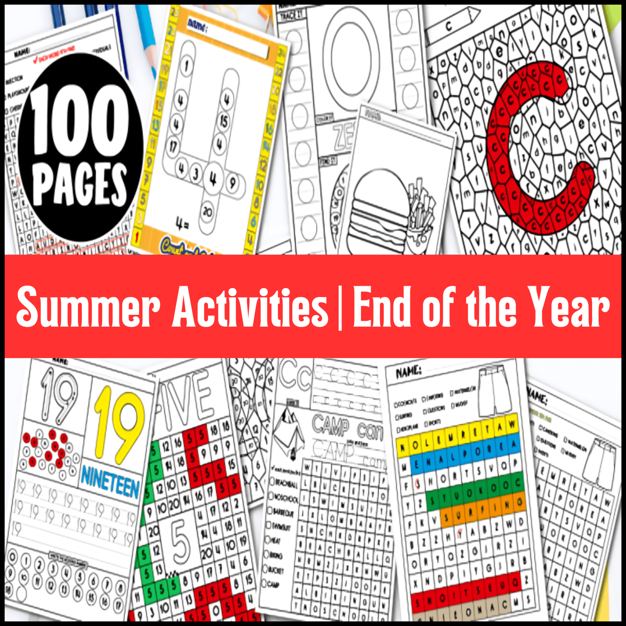 Summer Activities | End of the Year Summer Packet & End of Year Activities - Mat