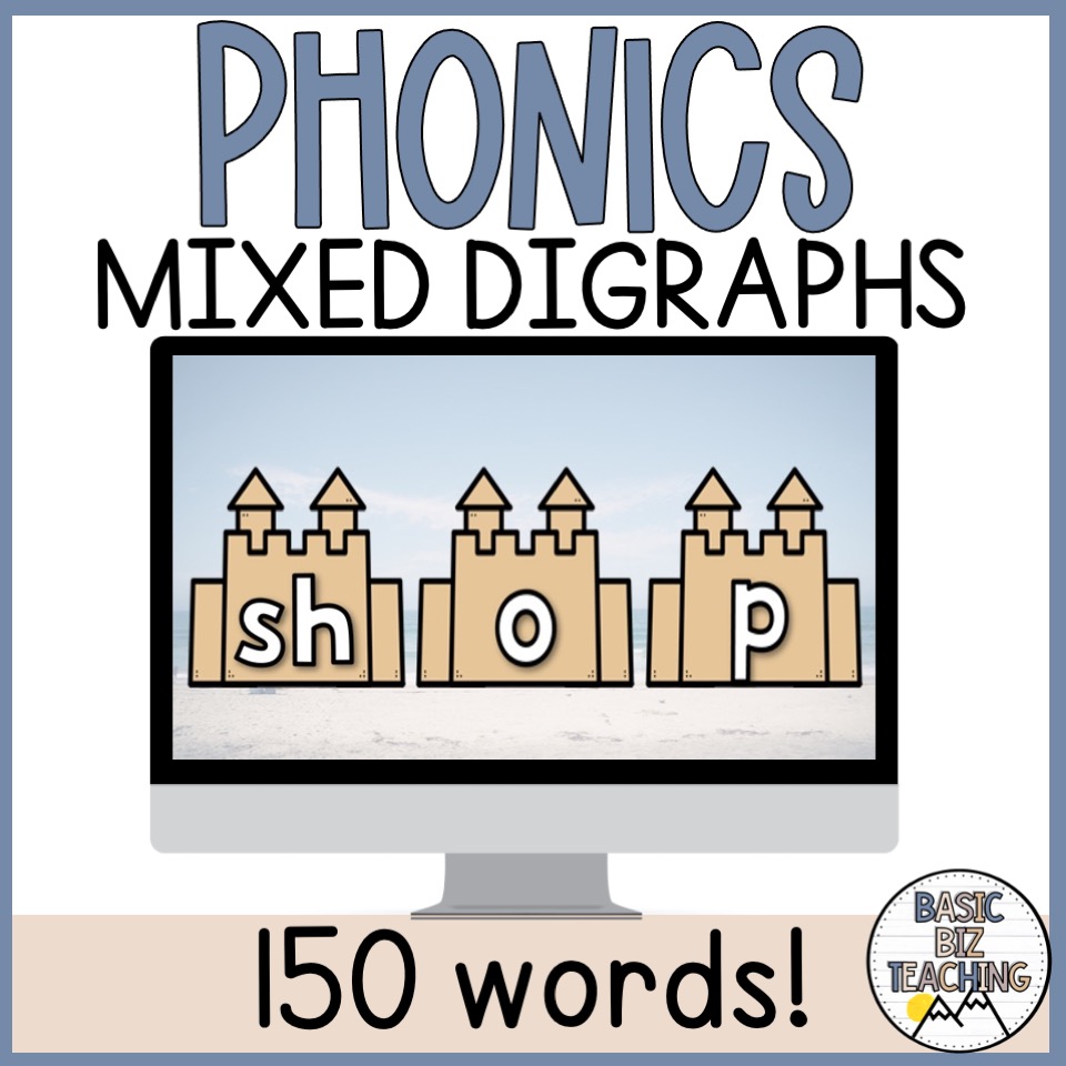 Mixed Digraphs Decoding Practice | Phonics Blending CK SH CH PH | Digital Slides