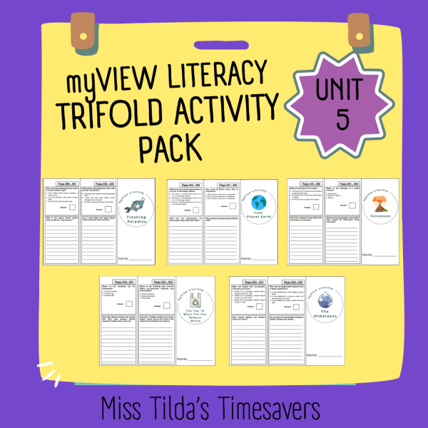 myView Literacy 4 Activity Pack - Unit 5 | Made By Teachers