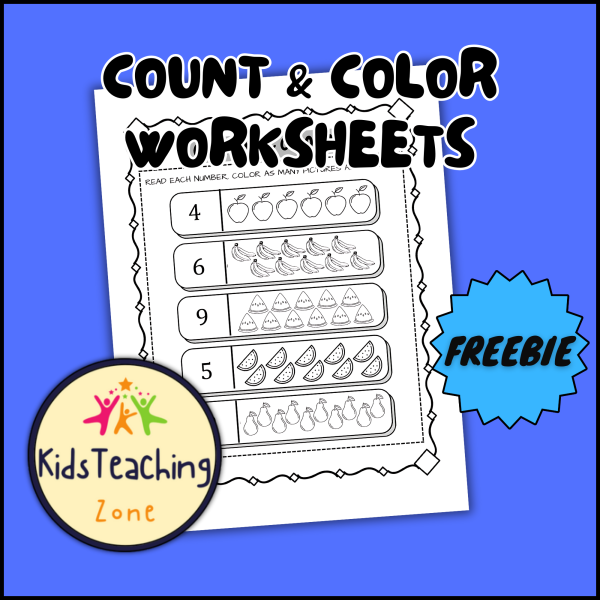 Count And Color Worksheets | Coloring Pictures by Counting Numbers ...