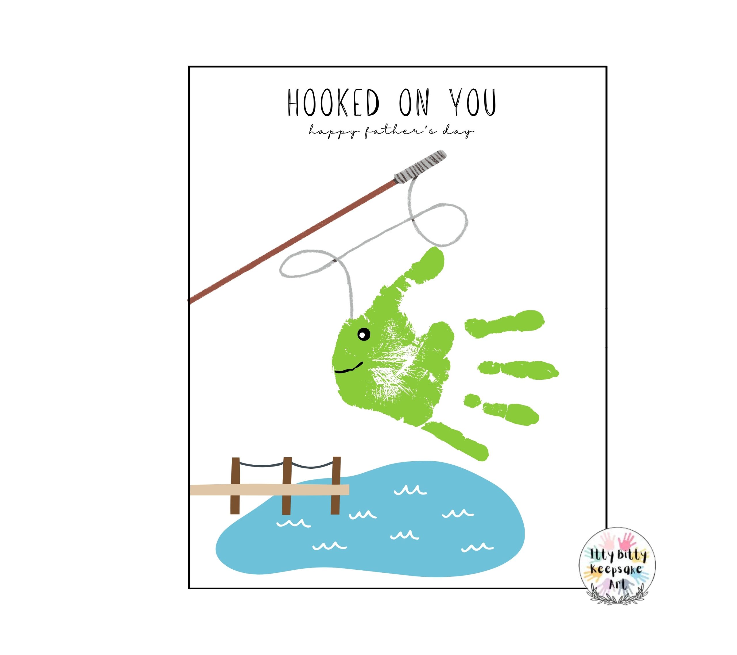 Father's Day Handprint Craft Printable Template / Hooked on Dad