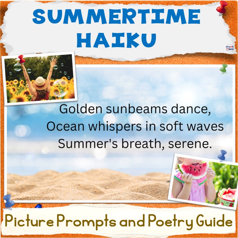 Summertime Haiku Poetry Lesson - Summer School Poem Writing Activity Templates