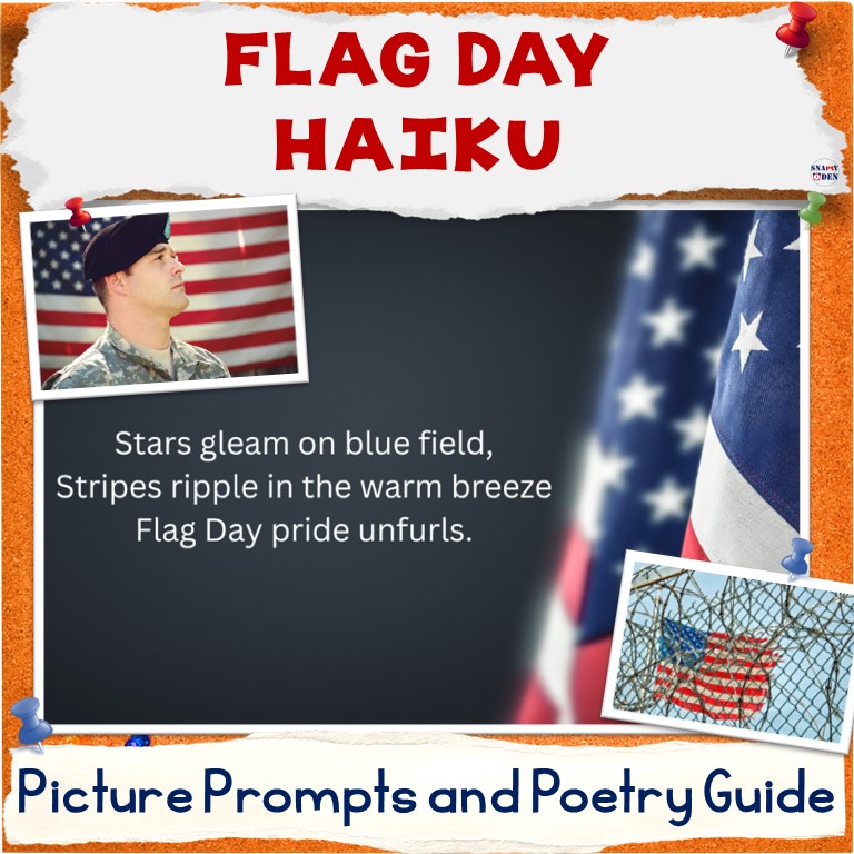 American Flag Day Haiku Poetry Lesson - Poem Writing ELA Activity Templates