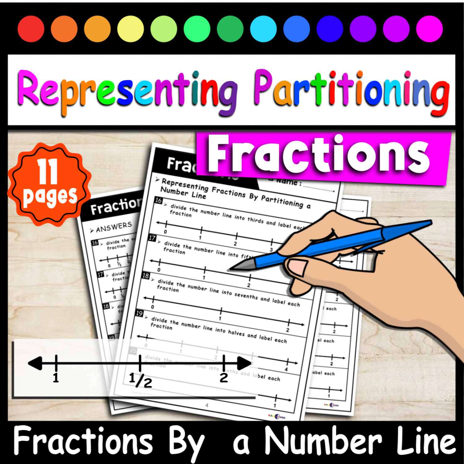 Representing Fractions By Partitioning a Number Line