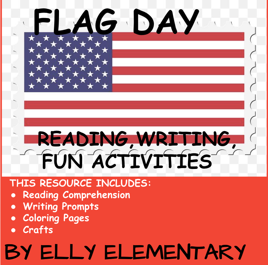 FLAG DAY: READING COMPREHENSION, WRITING PROMPTS, COLORING & CRAFTS