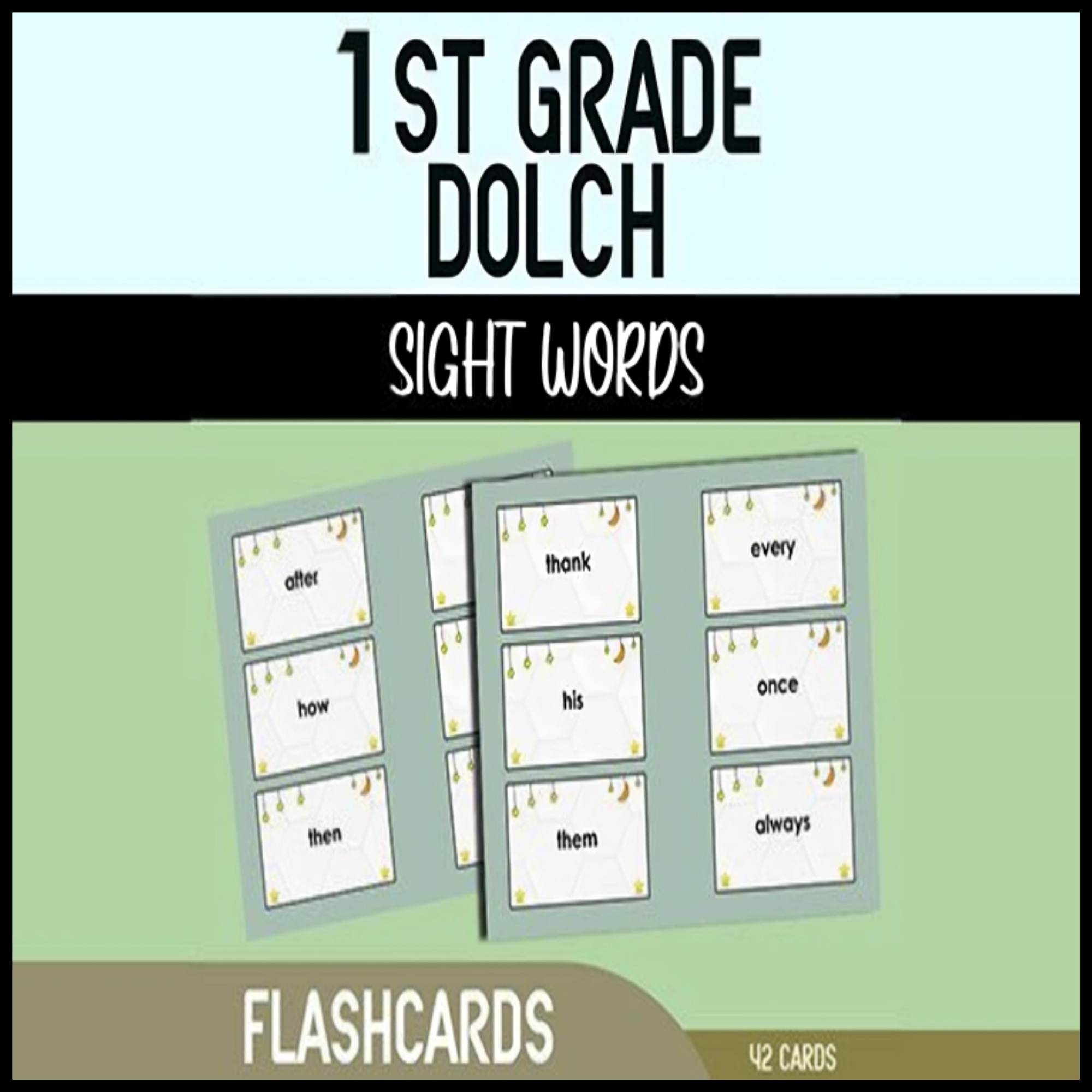 1st Grade Dolch Sight Words Flashcards - End of the Year Activities Summer