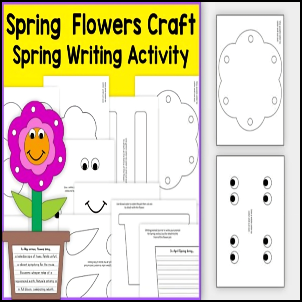 Spring Writing Craftivity | Spring Flowers Craft & Writing Worksheet ...