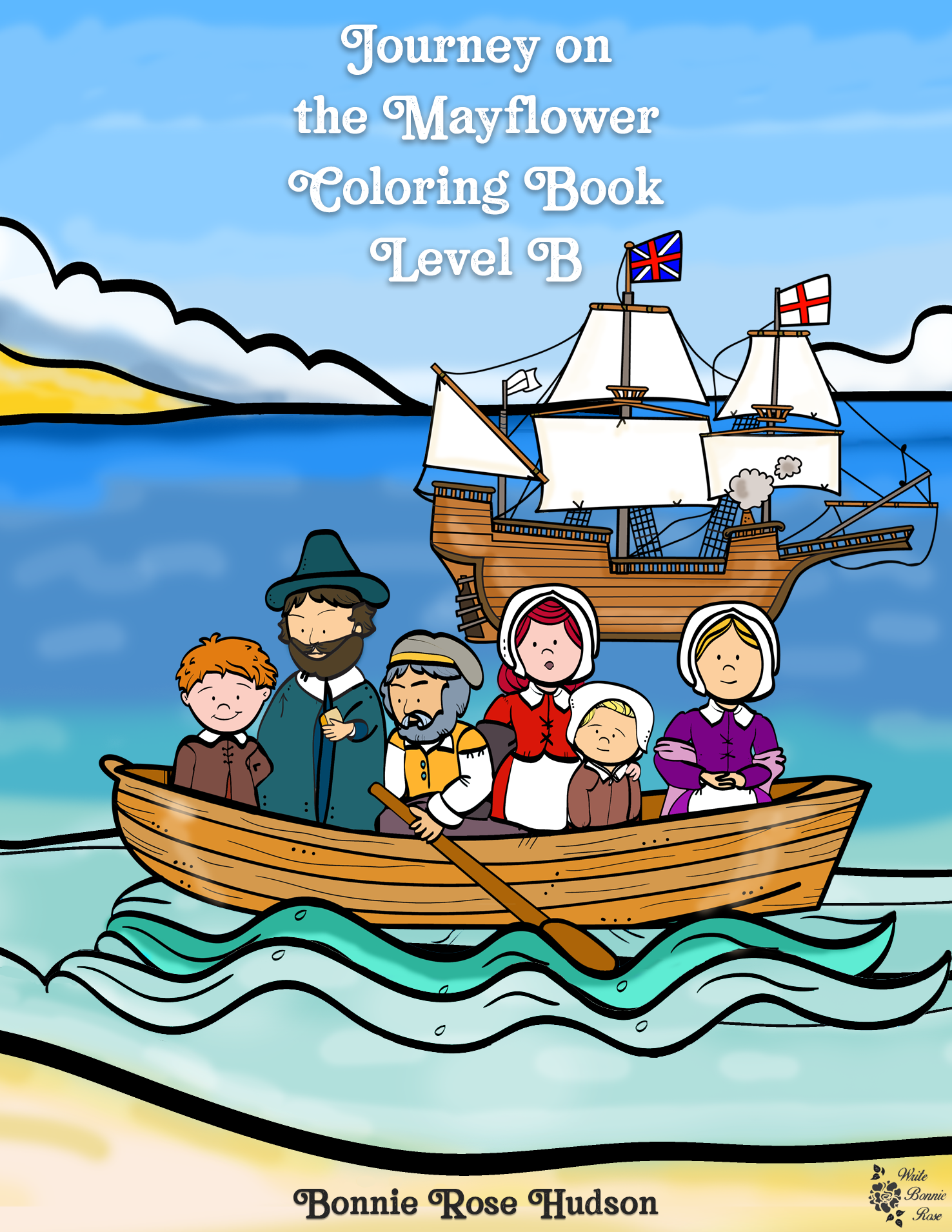 Journey on the Mayflower Coloring Book-Level B