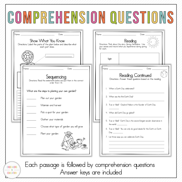 April Reading Comprehension Passages - Made By Teachers