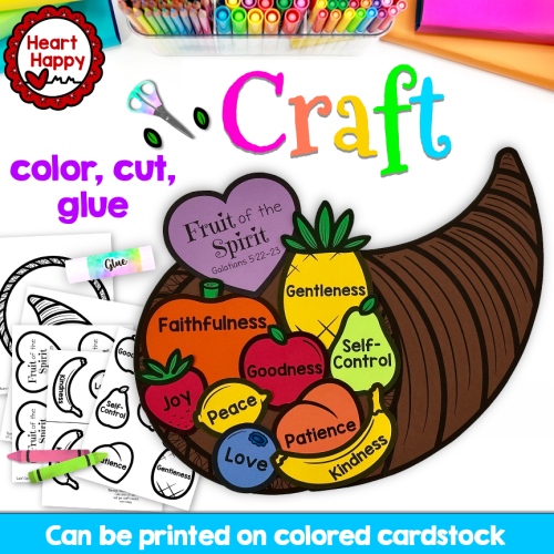 Fruit of the Spirit Cornucopia Craft | Religious Craft | VBS | Sunday ...