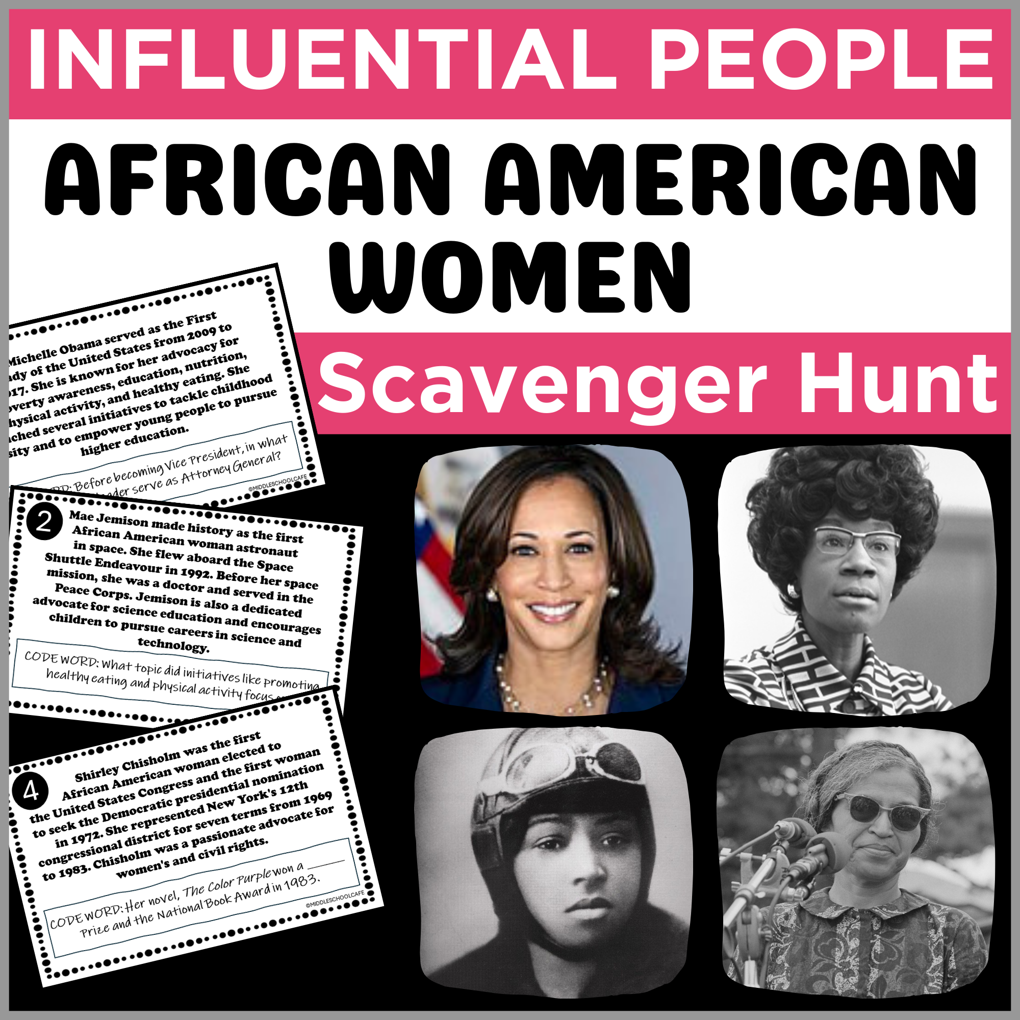 African American Women Scavenger Hunt Black History Month Activity