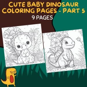 Bundle - Cute Baby Dinosaur Coloring Pages For kids | Made By Teachers