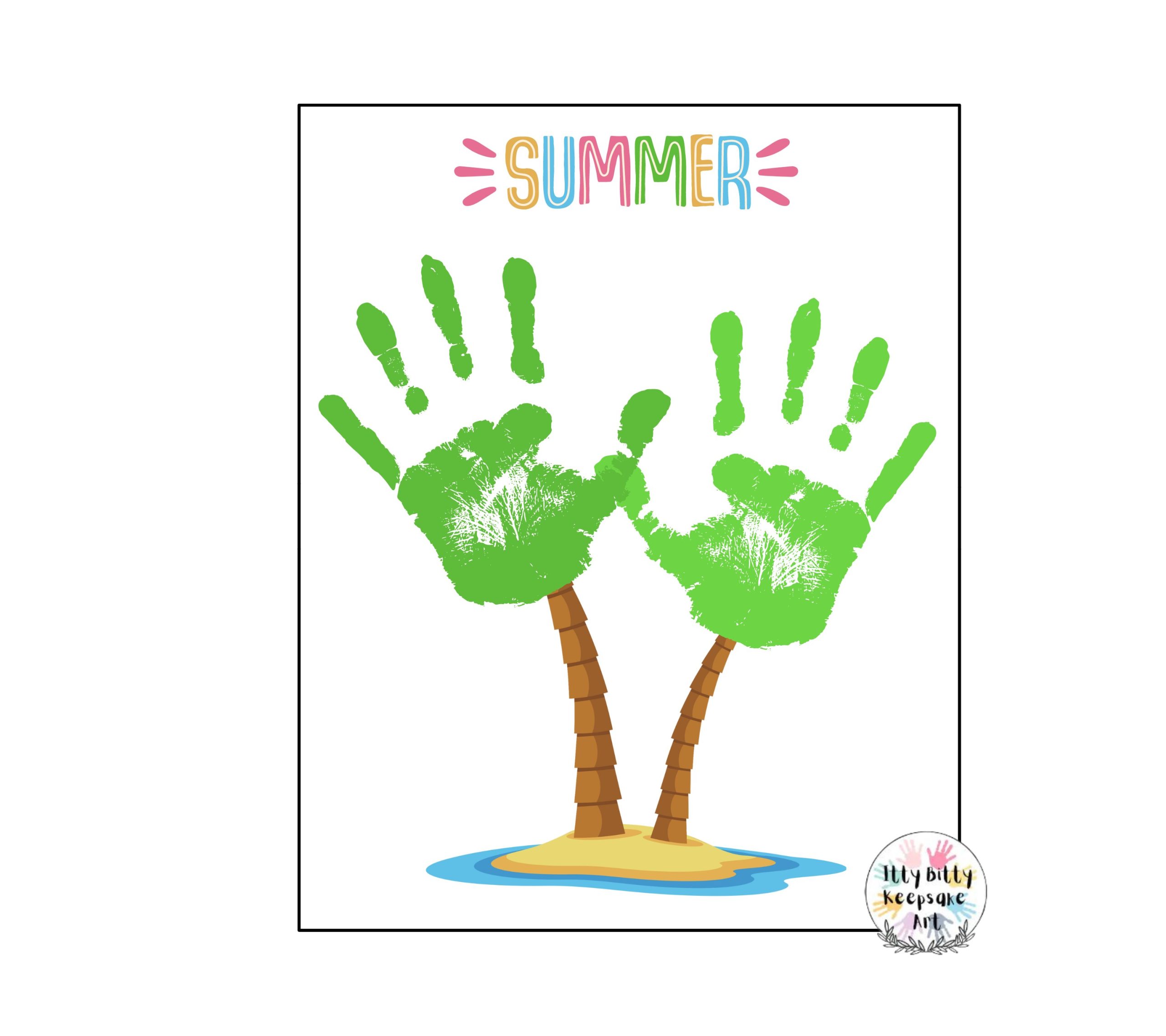 Summer Handprint Craft Printable Template / Summer Crafts