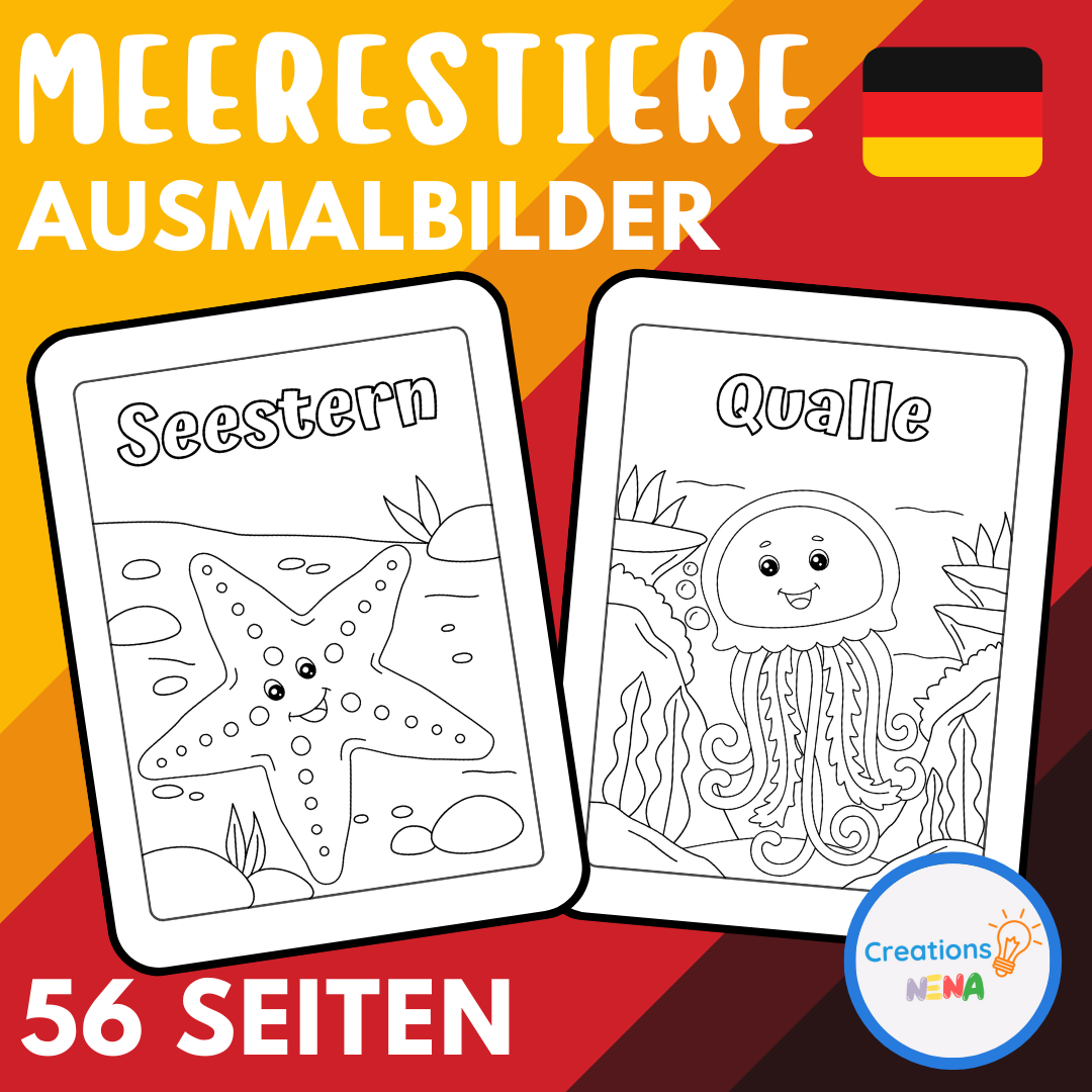Sea Animals Coloring Pages in German