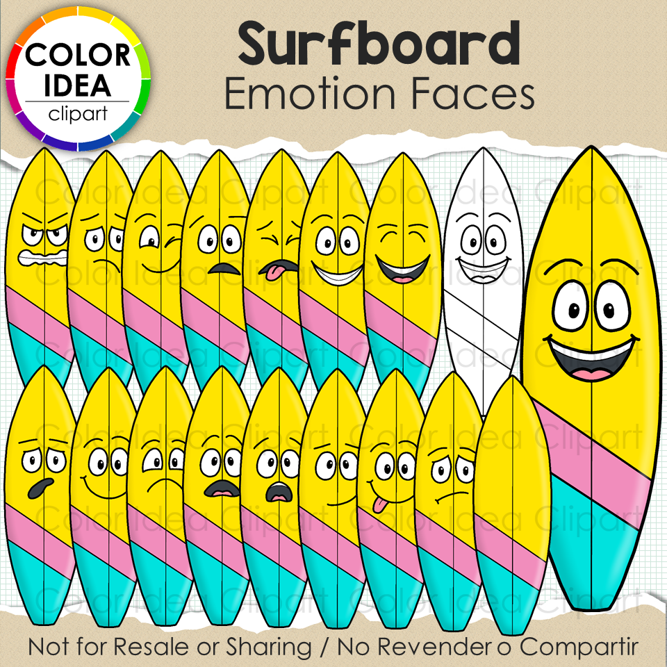 Surfboard Emotion Faces