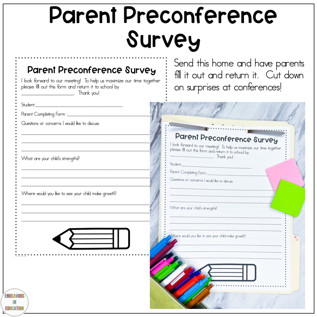 Parent Teacher Conference Forms Conference Reminder and Sign Up Sheet ...