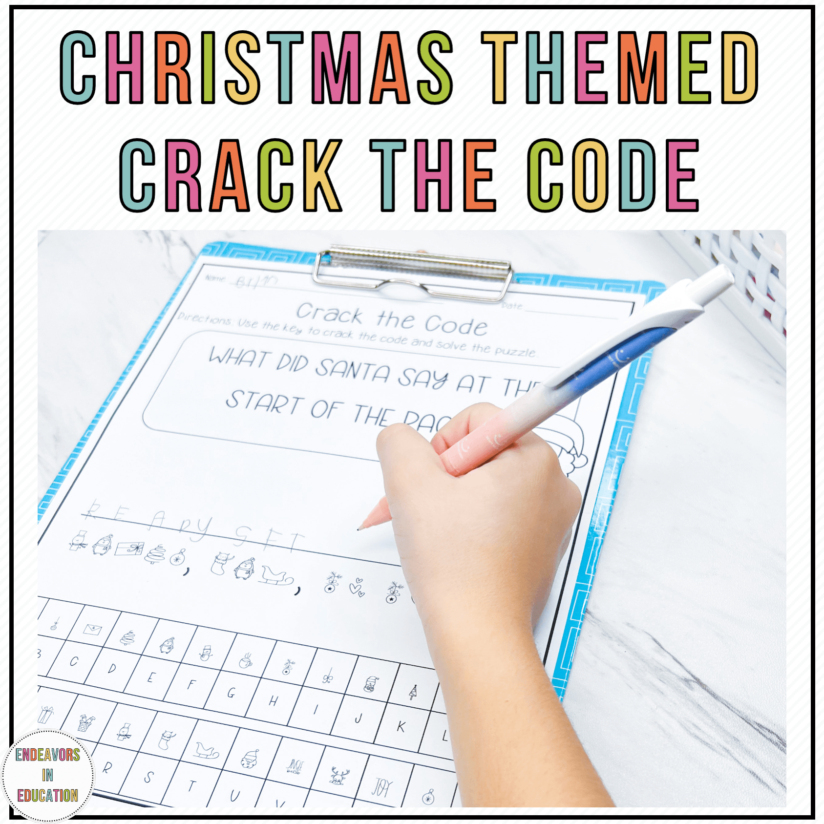 Winter Crack the Code Jokes and Secret Messages