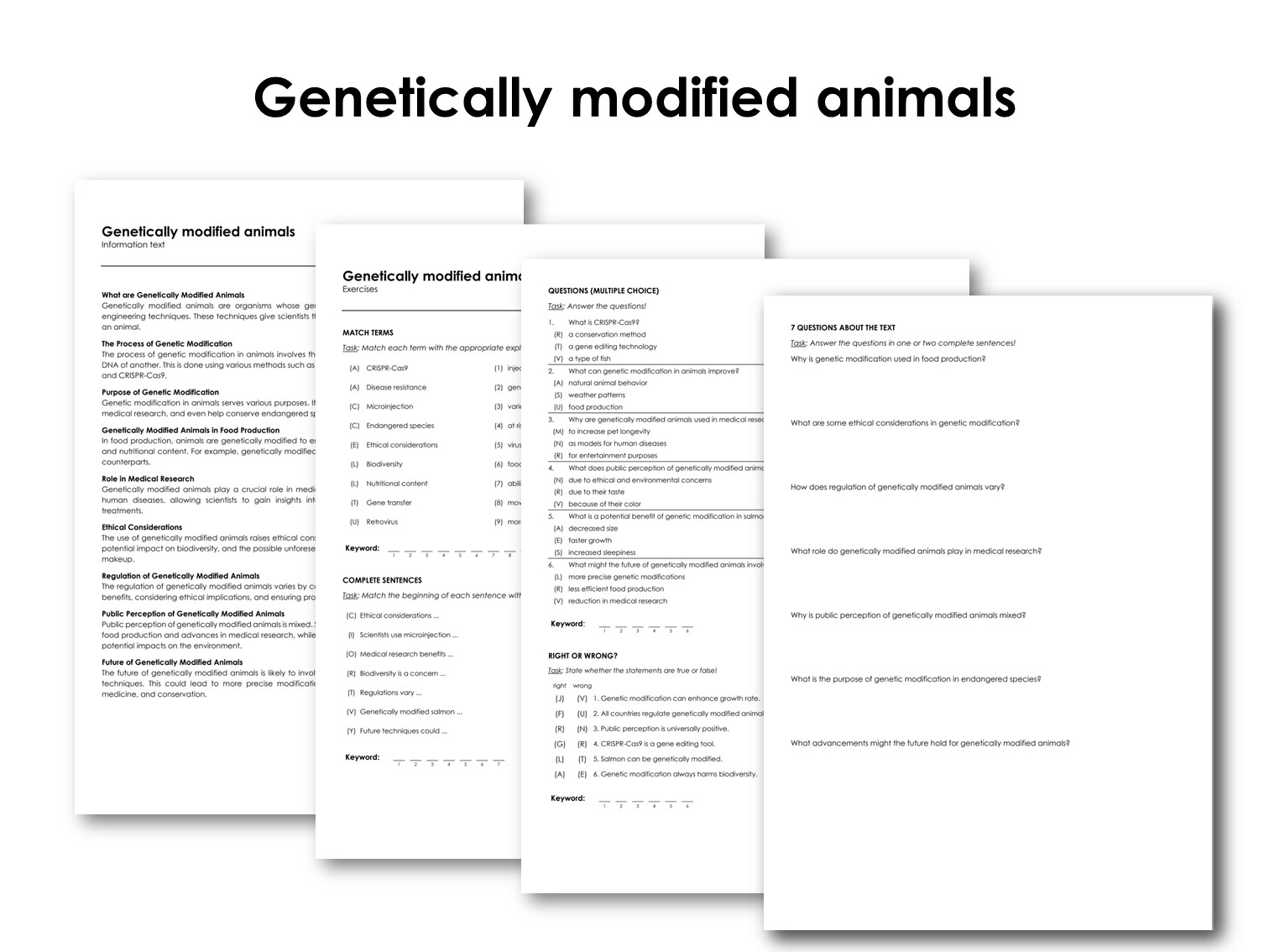 Genetically modified animals