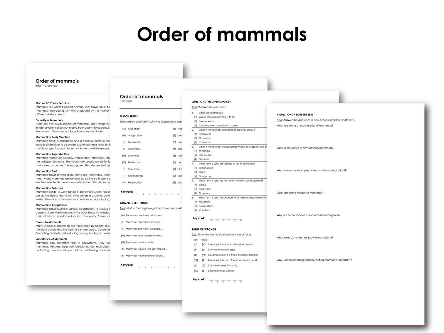 Order of mammals