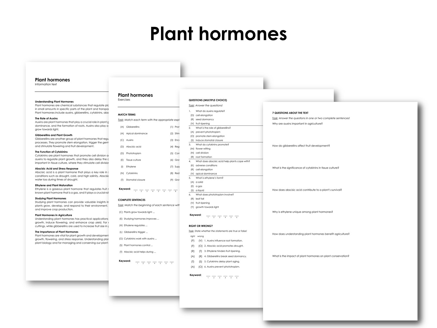 Plant hormones