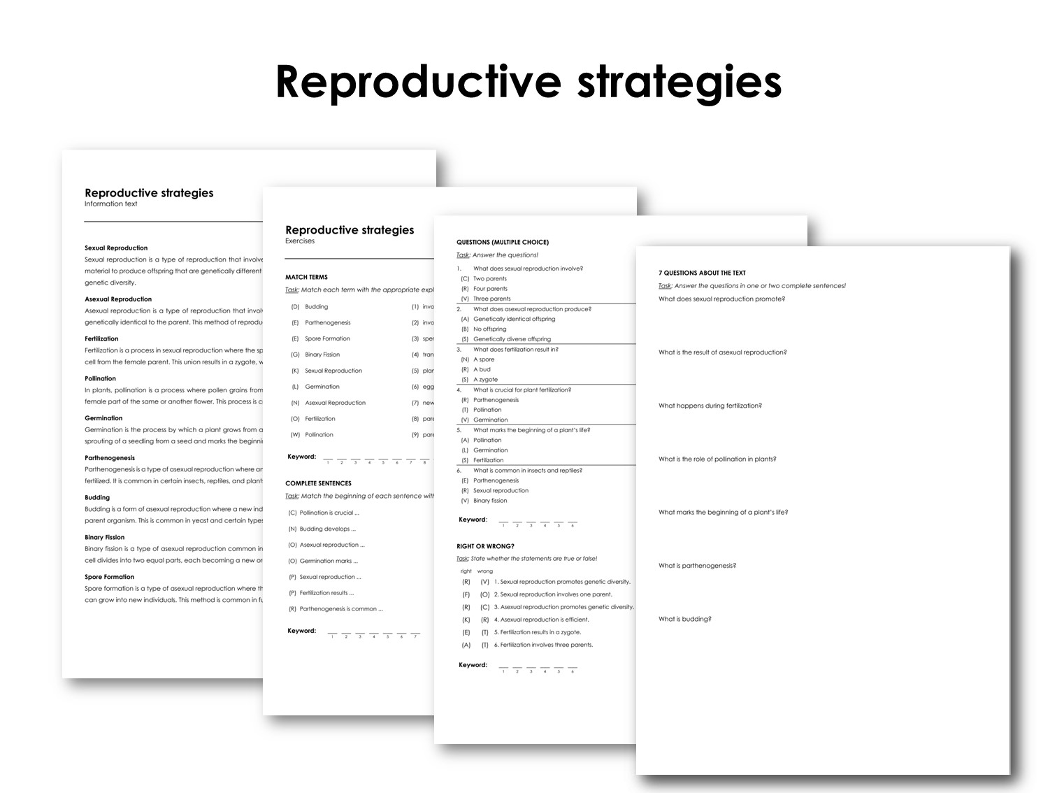 Reproductive strategies