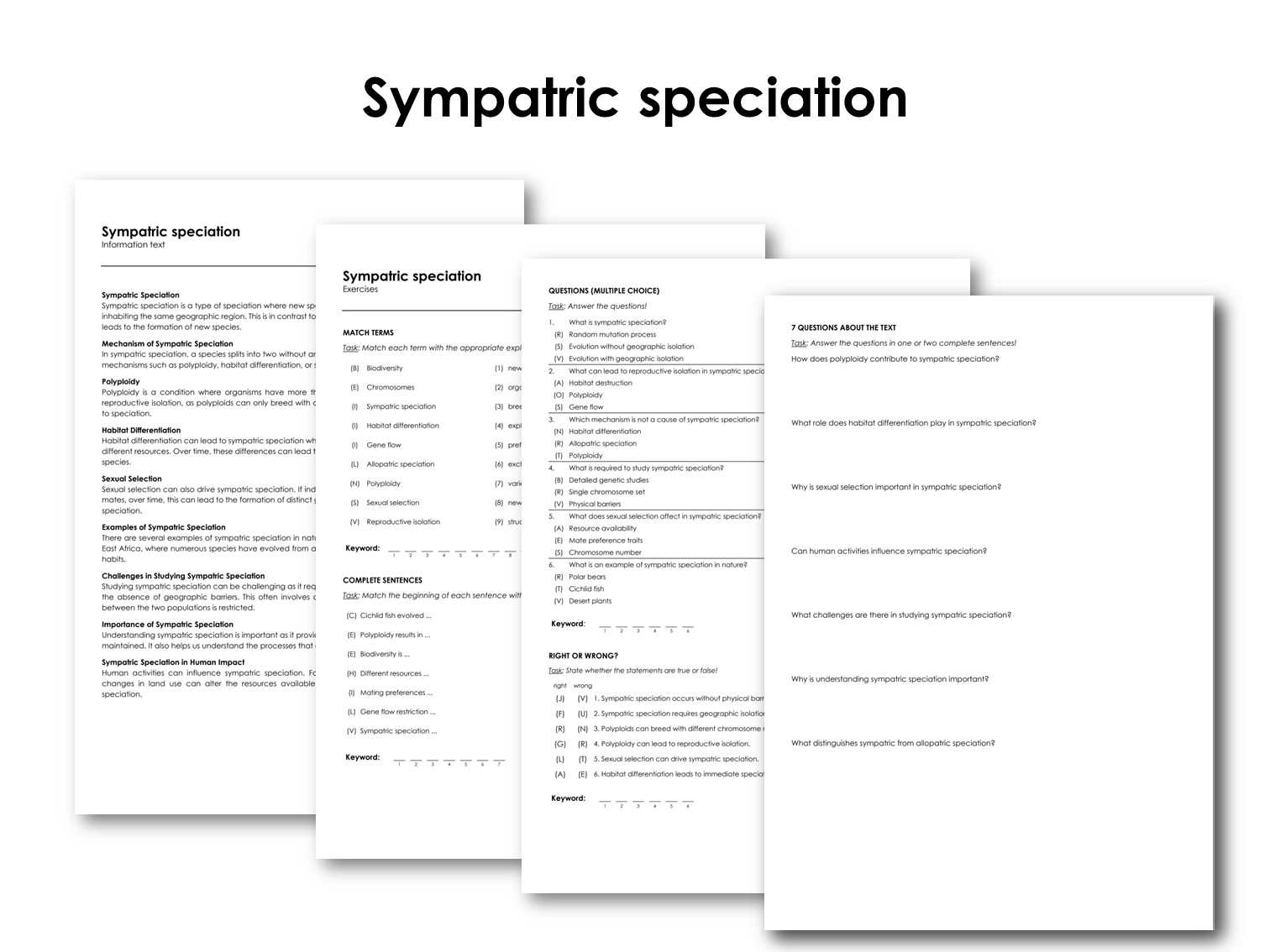 Sympatric speciation