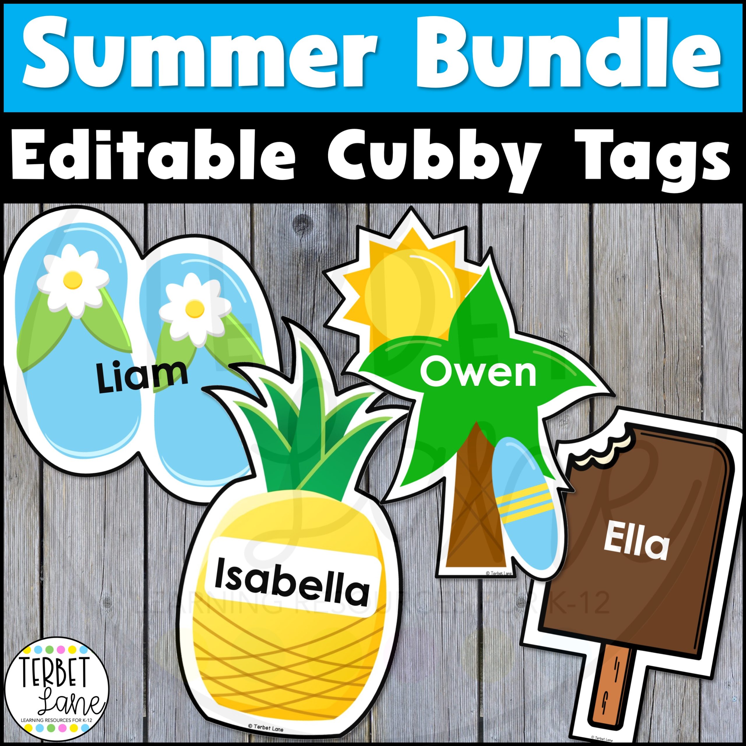 Summer Cubby Tags Bundle