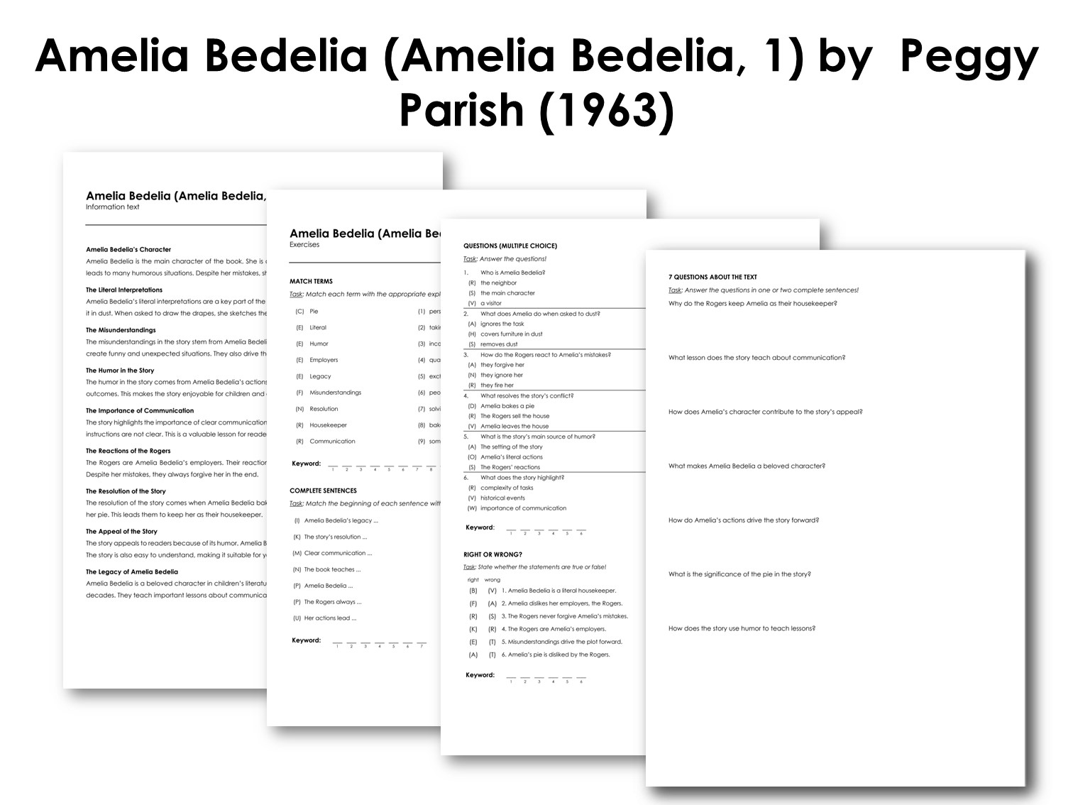 Amelia Bedelia (Amelia Bedelia, 1) by  Peggy Parish (1963)