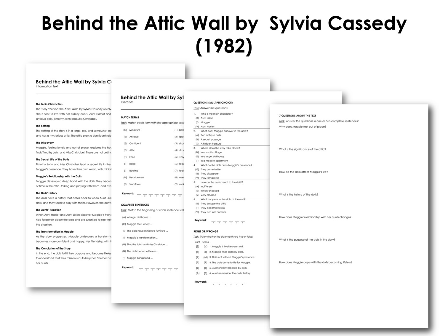 Behind the Attic Wall by  Sylvia Cassedy (1982)