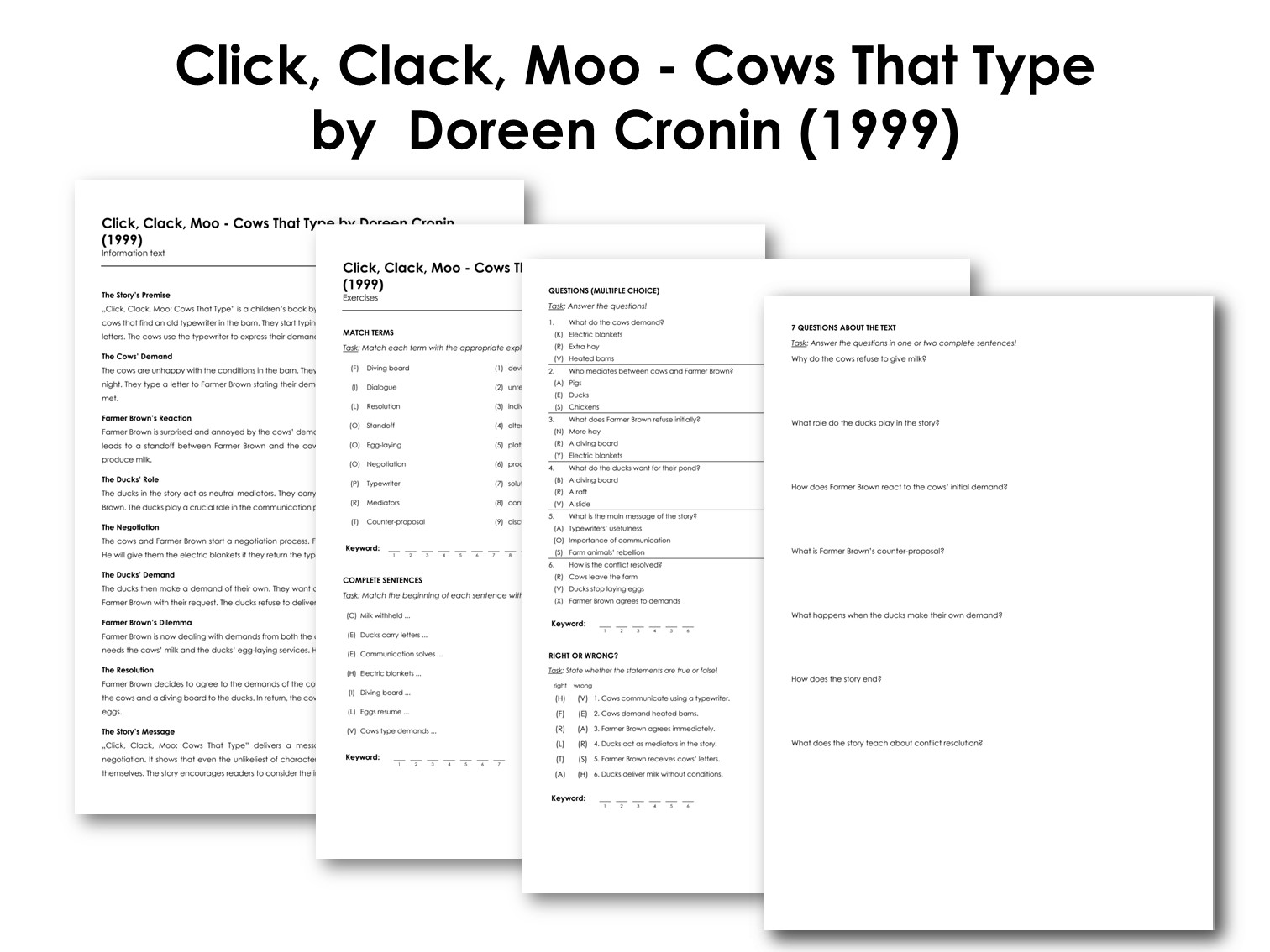 Click, Clack, Moo - Cows That Type by  Doreen Cronin (1999)