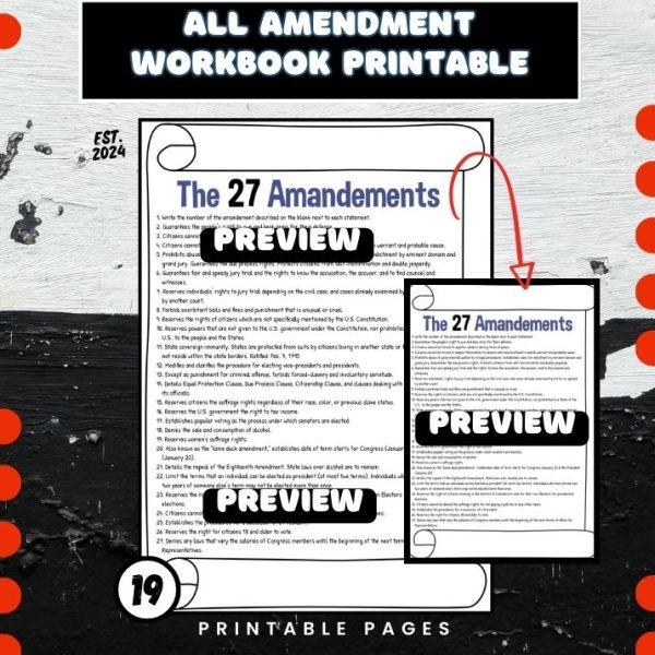 All Amendment Worksheet - Made By Teachers