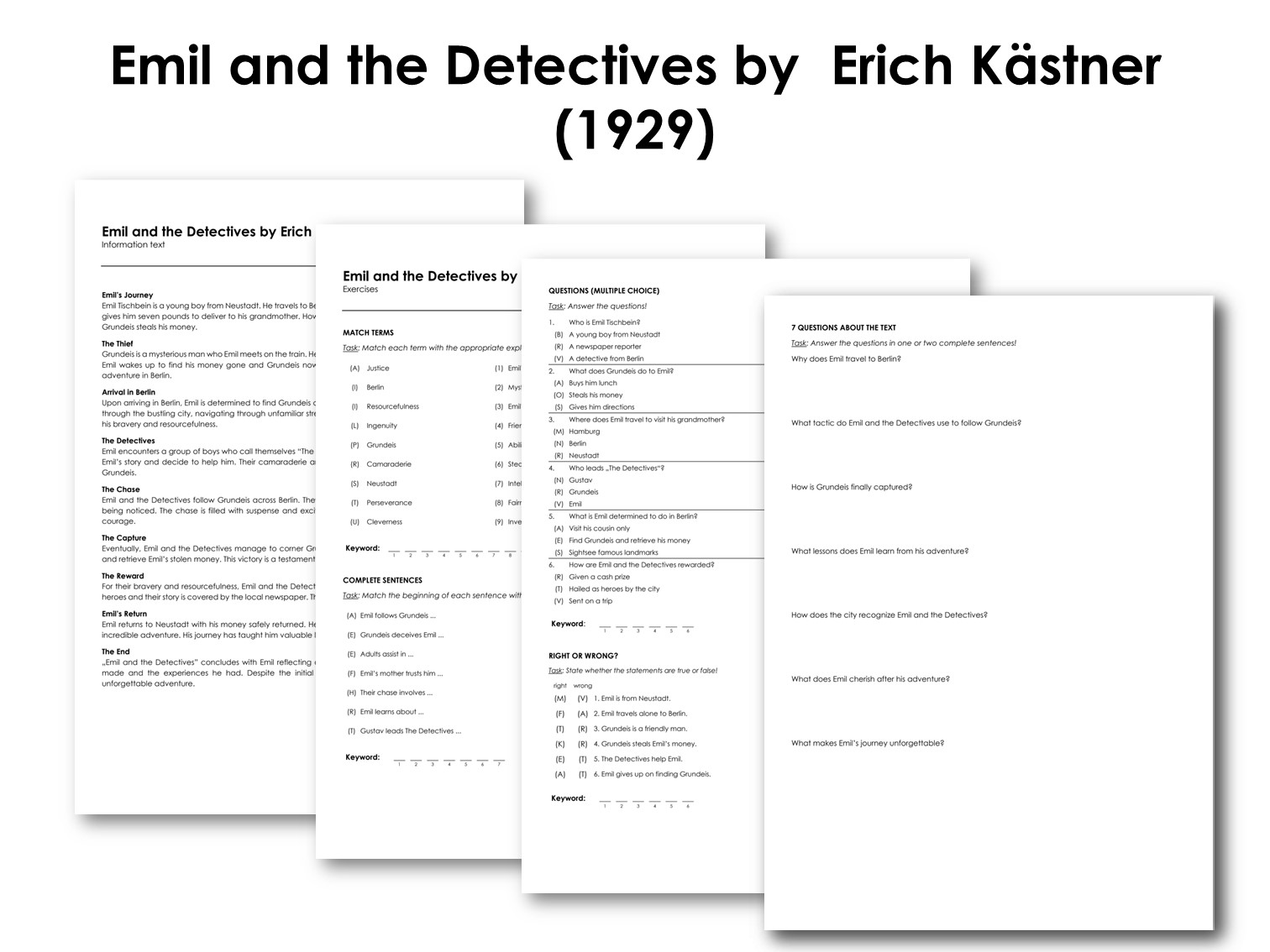 Emil and the Detectives by  Erich Kästner (1929)