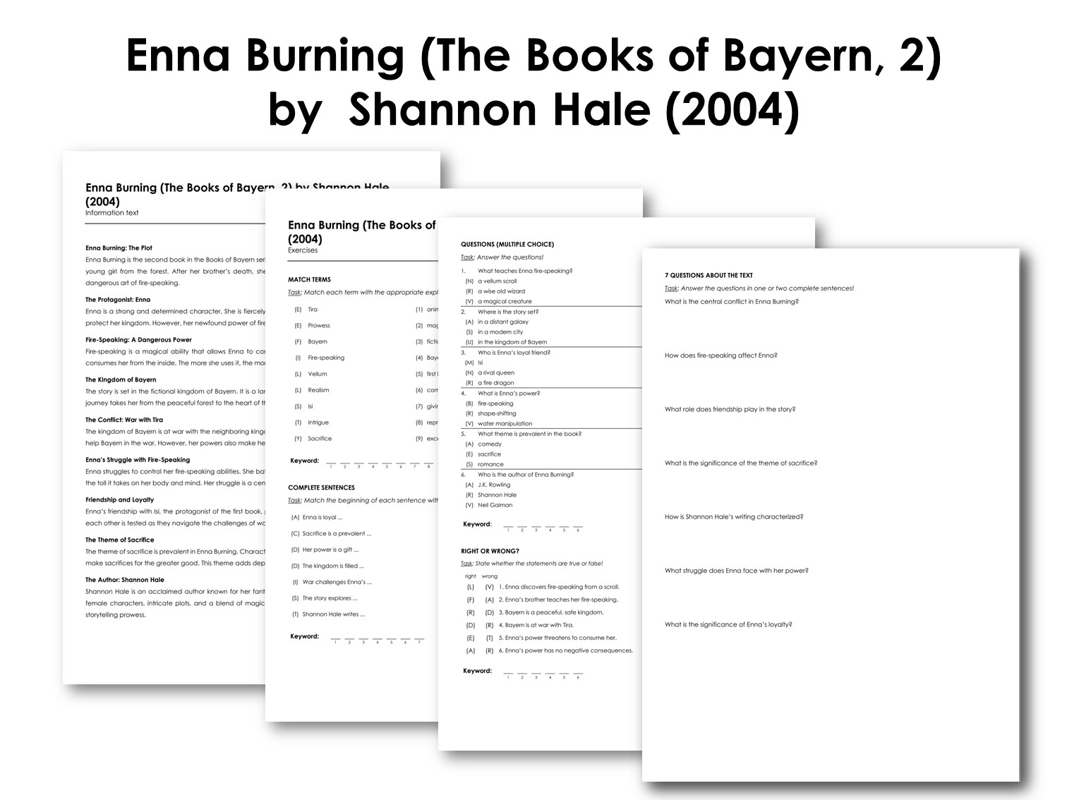 Enna Burning (The Books of Bayern, 2) by  Shannon Hale (2004)