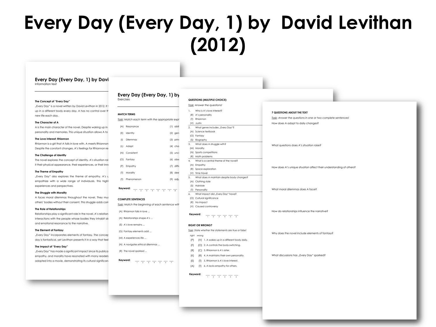 Every Day (Every Day, 1) by  David Levithan (2012)