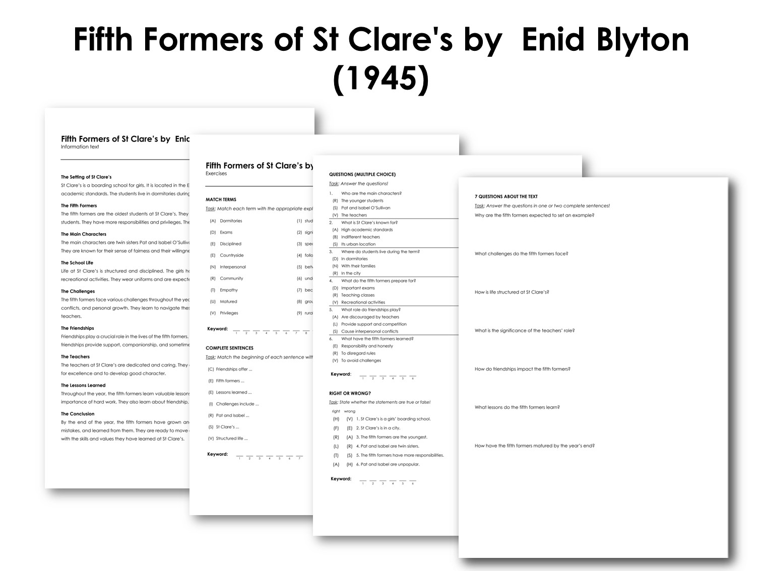 Fifth Formers of St Clare's by  Enid Blyton (1945)