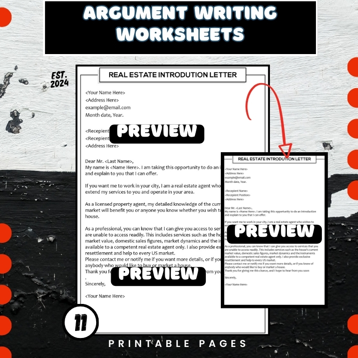 Argument Writing Worksheets