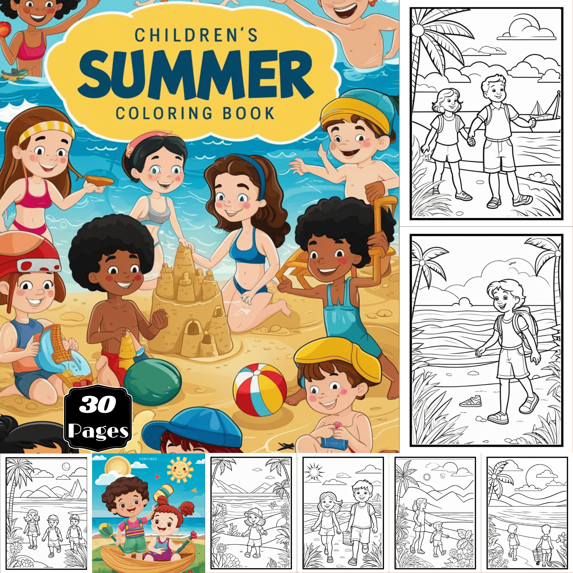 Free Children's Summer Coloring Book for kids