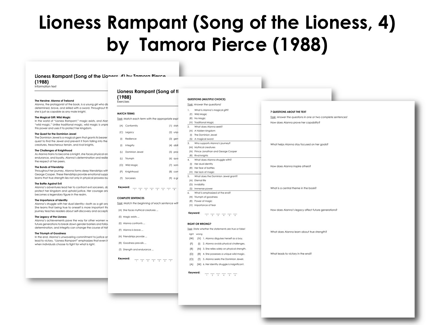 Lioness Rampant (Song of the Lioness, 4) by  Tamora Pierce (1988)