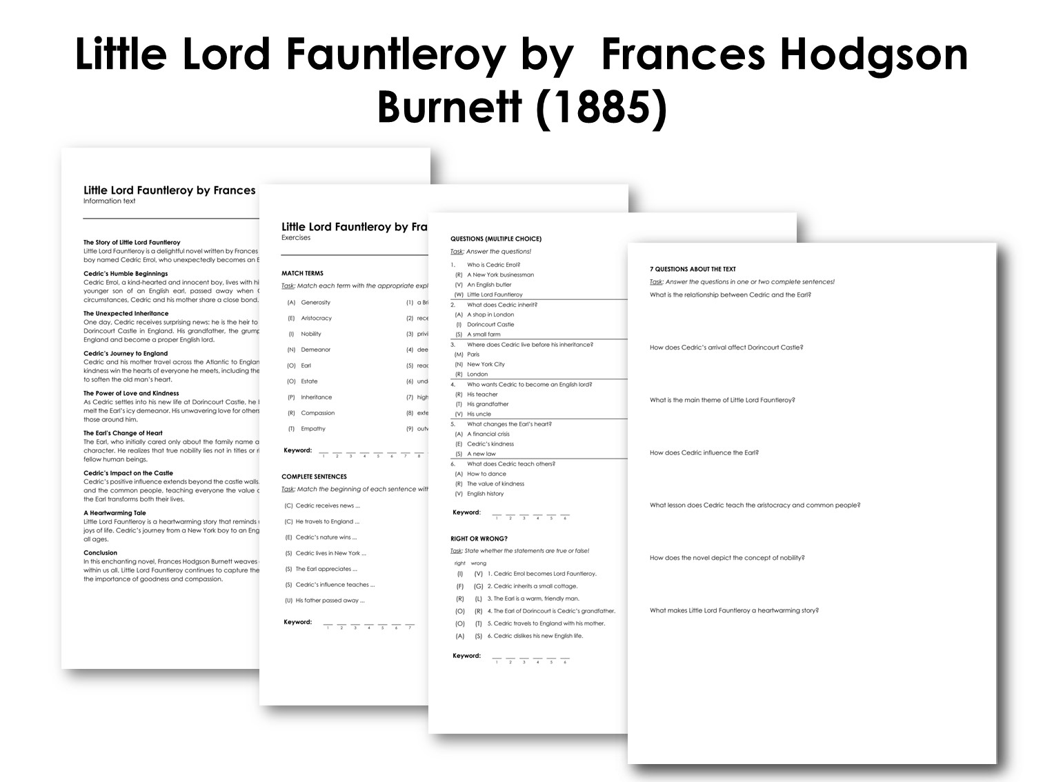 Little Lord Fauntleroy by  Frances Hodgson Burnett (1885)
