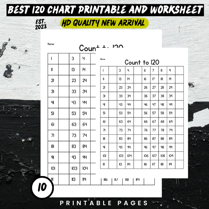 Best 120 Chart Printable and Worksheets Easy Print!